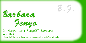 barbara fenyo business card